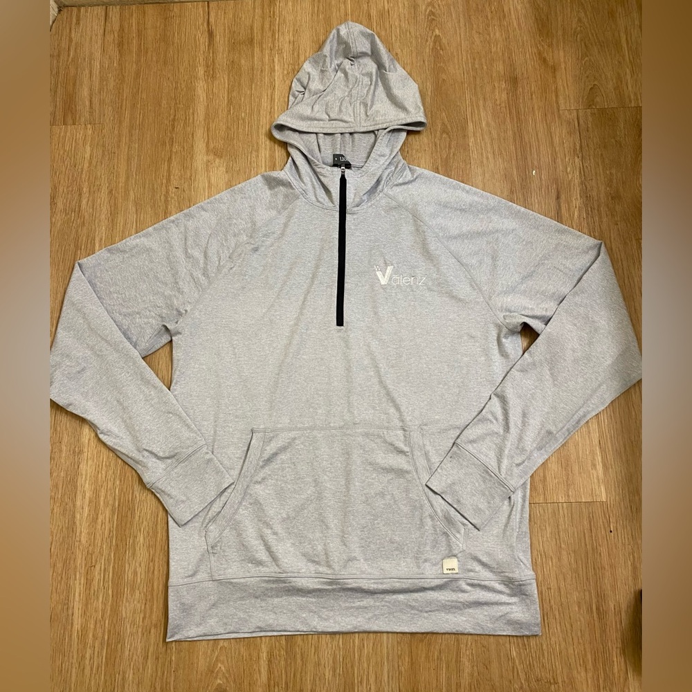 Vuori Light Gray Half-Zip Hoodie Pullover - Picture 1 of 6